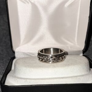 Silver Chain Band Ring